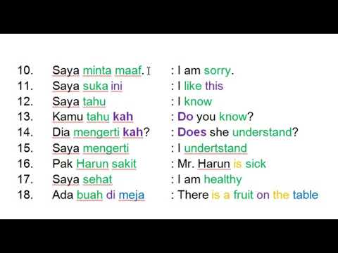 bahasa indonesia language